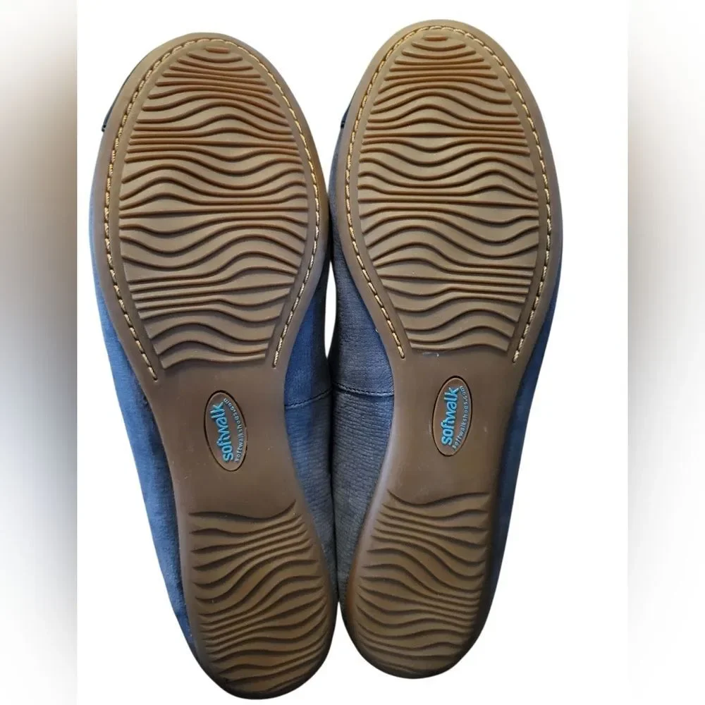 Softwalk Napa Womens Blue Extra Wide Mary Jane Flats Shoes, Size 7 - Picture 8 of 11